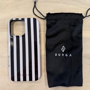 BURGA Black and White Striped Phone Case
